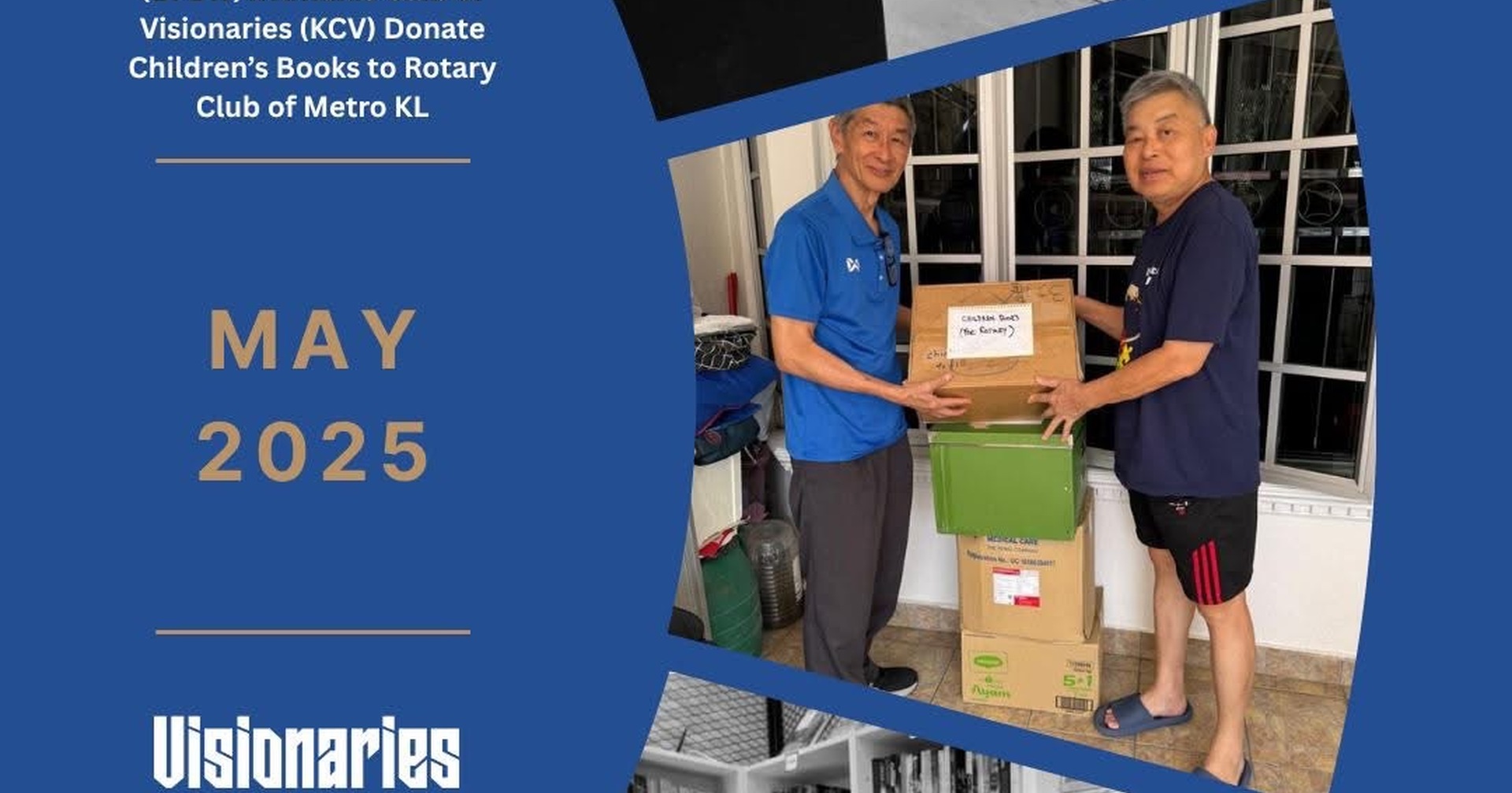 Books For A Better World (BFBW) x Kiwanis Club of Visionaries (KCV) Donate Children’s Books to Rotary Club of Metro KL